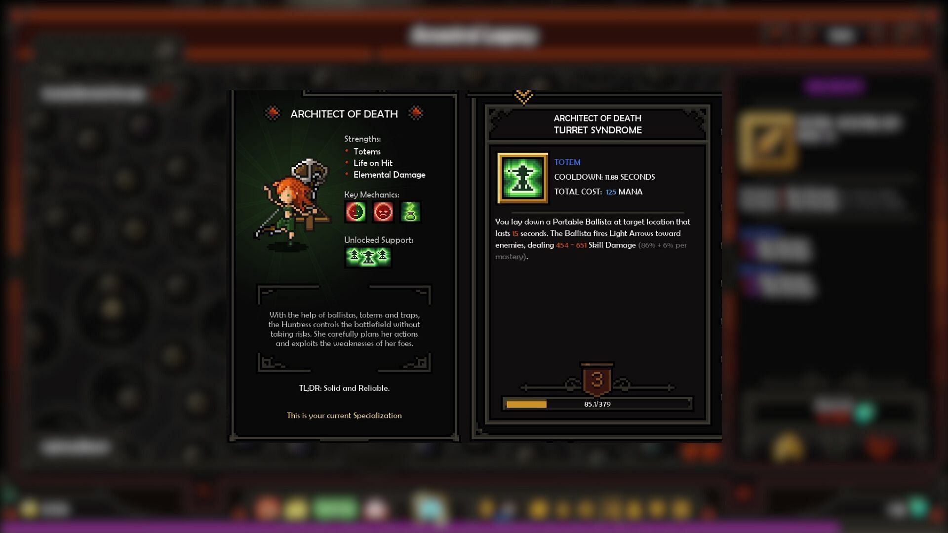 Huntress Specialization in The Slormancer (Image via Slormite Studios)